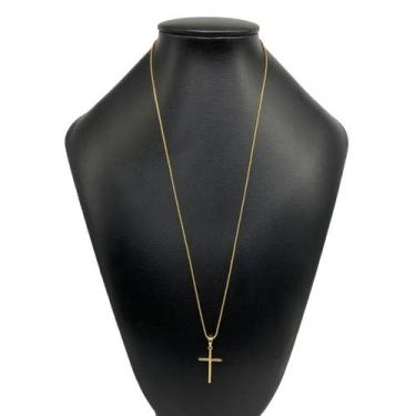 Imagem de Conjunto em Banho de Ouro com Corrente Veneziana de 70cm + Pingente Cr