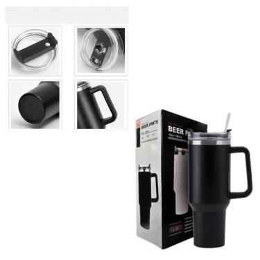 Imagem de Copo Térmico Preto 1200ml - Isolamento Térmico Avançado para Bebidas P