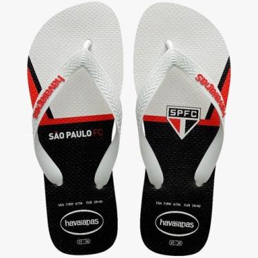 Imagem de Chinelo Havaianas São Paulo FC 2024, Branco, 35/36