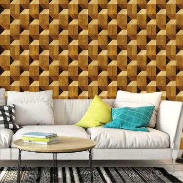 Imagem de Papel De Parede Madeira Tocos De Angelim Autocolante Sala - LRP