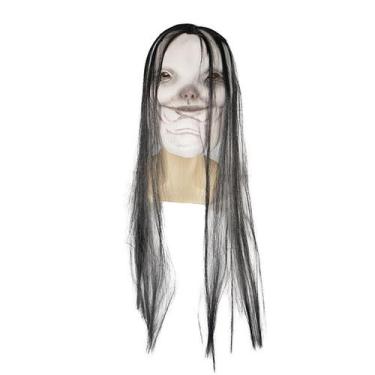 Imagem de Máscara Assustadora de Cabelo Comprido Lady Ghost Hood Halloween Cospl