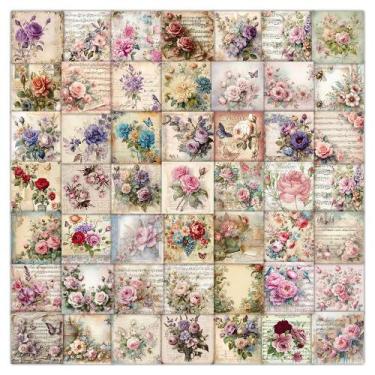 Imagem de Adesivos 60 unidades/lote de flores, vinil impermeável, adesivos de an