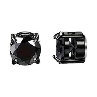 Imagem de Brincos Magnéticos Masculinos Elegantes Em Aço Inoxidável Banhado a Ou