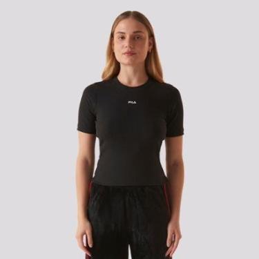 Imagem de Camiseta Fila Regular Essentials Canelada Feminina-Feminino