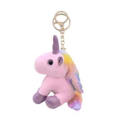 Imagem de Chaveiro de unicórnio de pelúcia MOSSTYUS Kawaii Stuffed Animal rosa
