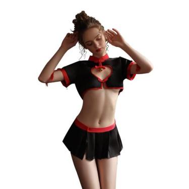 Imagem de Conjunto de lingerie SINROYEE Cheongsam Anime Cosplay para mulheres