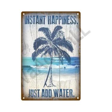 Imagem de Placa De Metal Decorativa De Parede Para Praia, Verão, Bar De Praia, C