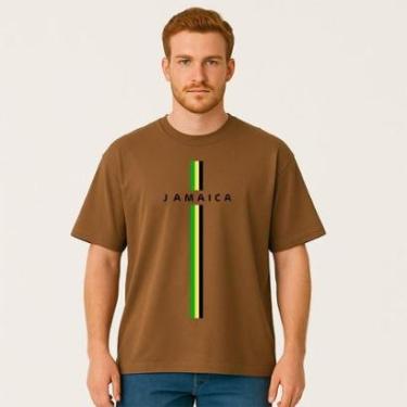 Imagem de Camiseta Oversized Masculina Jamaica Exclusiva Algodão Premium-Masculino