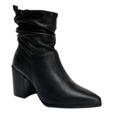 Imagem de Bota Bottero Slouchy Bico Fino em Couro 377701 Preto-Feminino