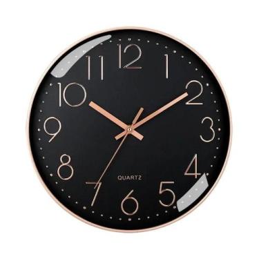 Imagem de Relógio De Parede Redondo Moderno Silencioso De 8 Polegadas Com Movime