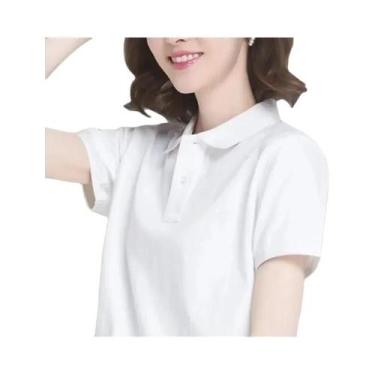 Imagem de Camisa Polo Feminina De Verão Em Malha De Seda Gelada Respirável Com M