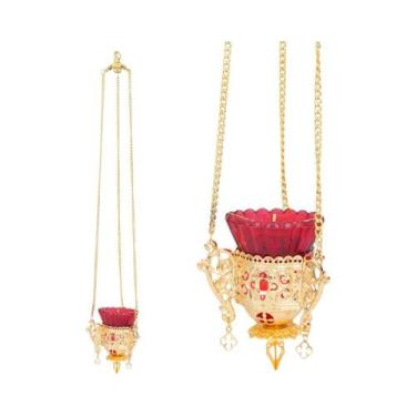 Imagem de Luminária De Óleo Ortodoxa Oriental Decorativa Para Cerimônias Religio