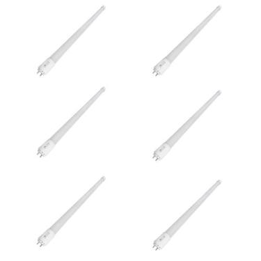Imagem de Kit 6 Lâmpada LED Tubular 18W Vidro Luz Branca T-8 Bivolt Foxlux