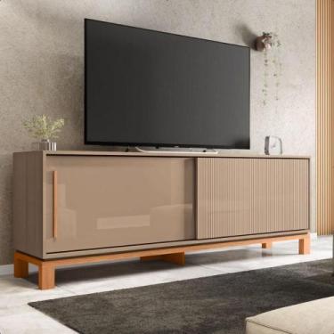 Imagem de Bancada Rack Para Tv Até 65 Polegadas Jace Marrom Caemmun - CAEMMUN MÓ