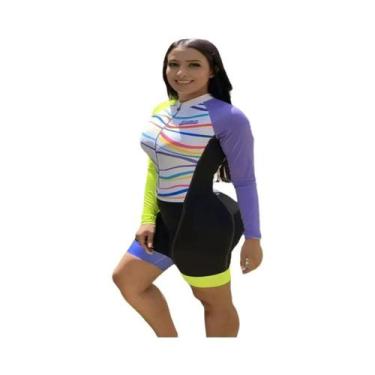 Imagem de Conjunto De Ciclismo Feminino De Manga Longa Com Design De Macaco Para