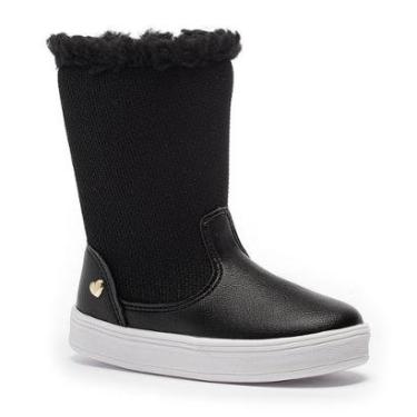 Imagem de Bota Tênis Infantil Feminina Tininha Menina Casual com Pêlo-Feminino