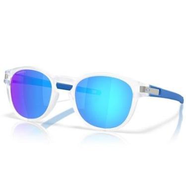 Imagem de Óculos de Sol Oakley Latch Matte Clear Prizm Sapphire-Masculino