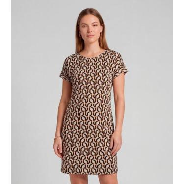 Imagem de Vestido Básico Com Gola Redonda Infinita Cor Rosa, GG, Rosa