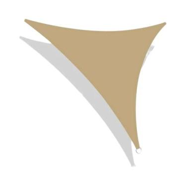 Imagem de Toldo De Sombra Triangular Cinza Escuro Com 95% De Bloqueio UV E Borda