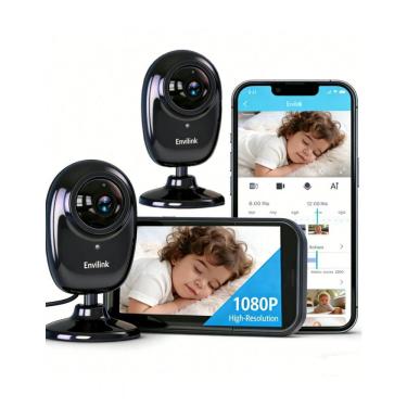 Imagem de No WiFi Babá Eletrônica Envilink BMSNVI28-2 Preto 2 Câmeras Tela 2.8" 1080p
