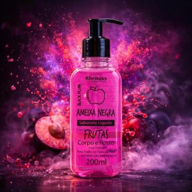 Imagem de Sabonete Líquido Ameixa Negra Rhenuks 200ml Perfumado Corporal Uso Diá