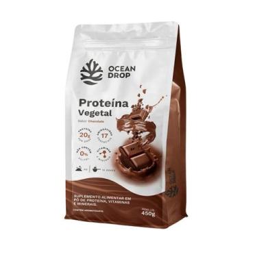 Imagem de Proteina Vegetal 20g Proteina Vegana Chocolate 450g Ocean Drop