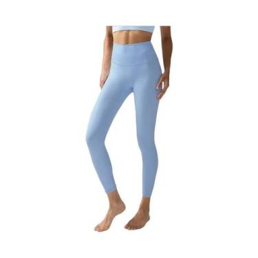 Imagem de Calças De Yoga Femininas De Cintura Alta E Elásticas Para Todas as Est