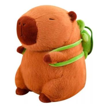 Imagem de Capivara Filó Pelúcia Antialérgica Com Mochila - SHOPMIX