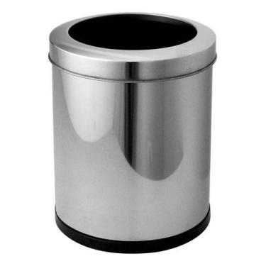 Imagem de Cesto Lixeira Em Aço Inox Com Aro Inox 13,5 Litros - Higipack