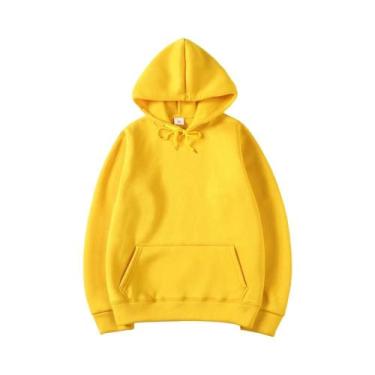 Imagem de Hoodies Oversize Em Cores Sólidas Para Homens E Mulheres, Pullover Cas
