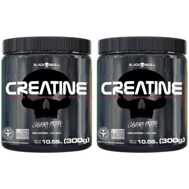 Imagem de Kit Creatina Black Skull em Pó 300g - 2 Unidades-Unissex