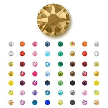 Imagem de 1.000 Strass Hotfix Termocolante Vidro Strass 3mm - SV Strass, Ouro Ma