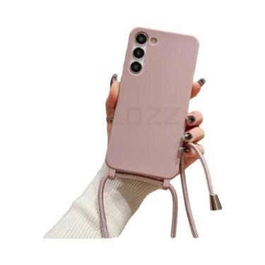 Imagem de Capa De Silicone Fosca Com Alça Transversal Para Samsung S24 S23 Ultra