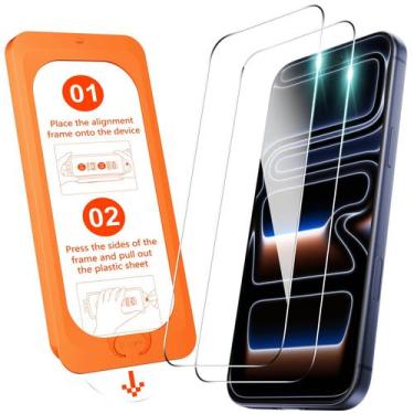 Imagem de Protetor de tela OMOTON para iPhone 17 Pro, vidro temperado, pacote co