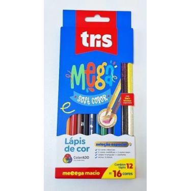 Imagem de Lápis Cor Tris Mega Soft Seleção Especial 16 Cores