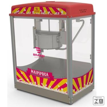 Imagem de Pipoqueira Braesi Aço Inox Máquina De Fazer Pipoca Elétrica Bmp-150 B5802 110V