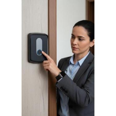 Imagem de 2x Interfone Sem Fio Ramal Externo Preto  Segurança e Mobil - Congratu