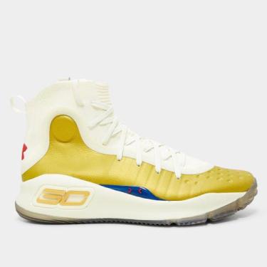Imagem de Tênis Under Armour Curry 4, Amarelo, Vermelho, 42