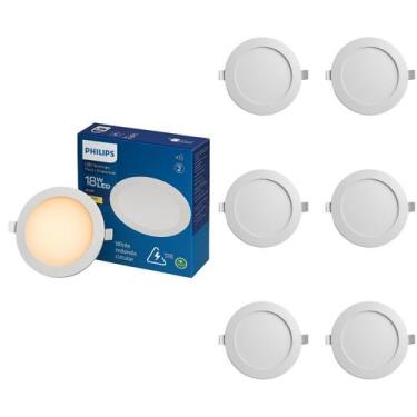 Imagem de 7 Luminária Plafon Led 18w Embutir 3000k Quente Bivolt Red - Philips, 