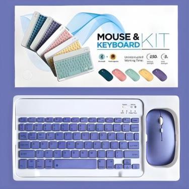 Imagem de Kit Teclado e Mouse Slim Bluetooth Sem Fio para Tablet Galaxy Tab S6 L