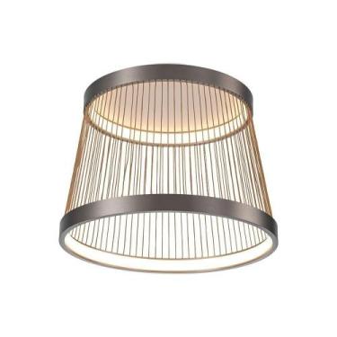 Imagem de Plafon Nordecor Beys 2939 Led Bivolt Cinza-dourado 3000K - Nordecor Il
