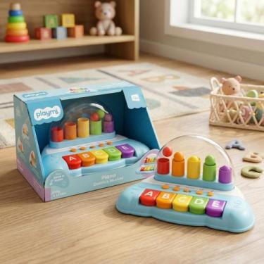 Imagem de Piano Didático Com Luzes e Sons Interativo e Divertido +12m - Cardoso 