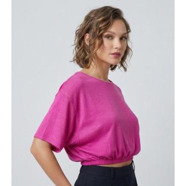 Imagem de Blusa Feminina Em Viscose Infinita Cor Rosa, G, Rosa
