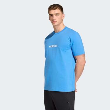 Imagem de Camiseta Adidas Logo Linear II Azul e Branca, G