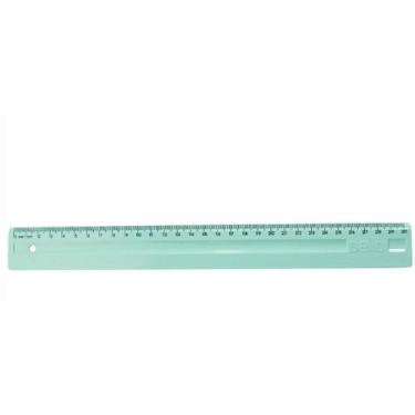 Imagem de Régua Plástico 30cm Serena Verde Kit 4 unidades - Dello