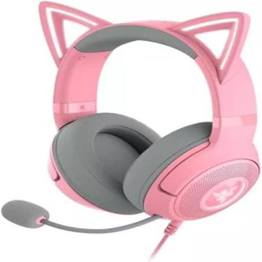 Imagem de Headset Gamer Razer Kraken Kitty V2 Pro Quartz Edition, Chroma RGB, So