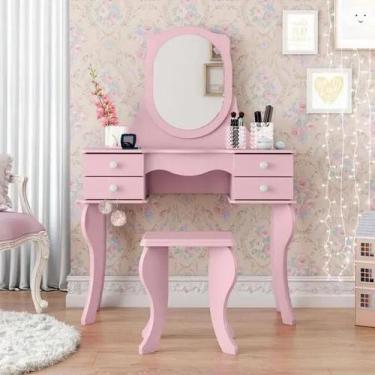 Imagem de Penteadeira princesa rosa  - patrimar, Rosa