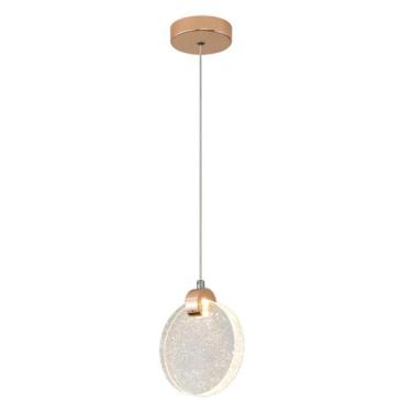 Imagem de Luminária Pendente Cristal Moderno Led Redondo Cabeceira Quarto Sala B