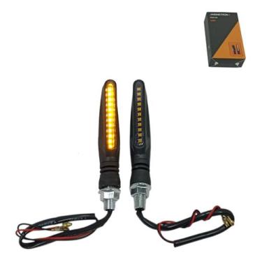 Imagem de Par Pisca Led Moto Universal Sequencial XJ6 XTZ 125 F800 - Magnetron