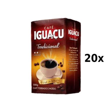 Imagem de Café IGUAÇU Torrado e Moído Tradicional a Vácuo 500g Caixa com 20 Unidades
